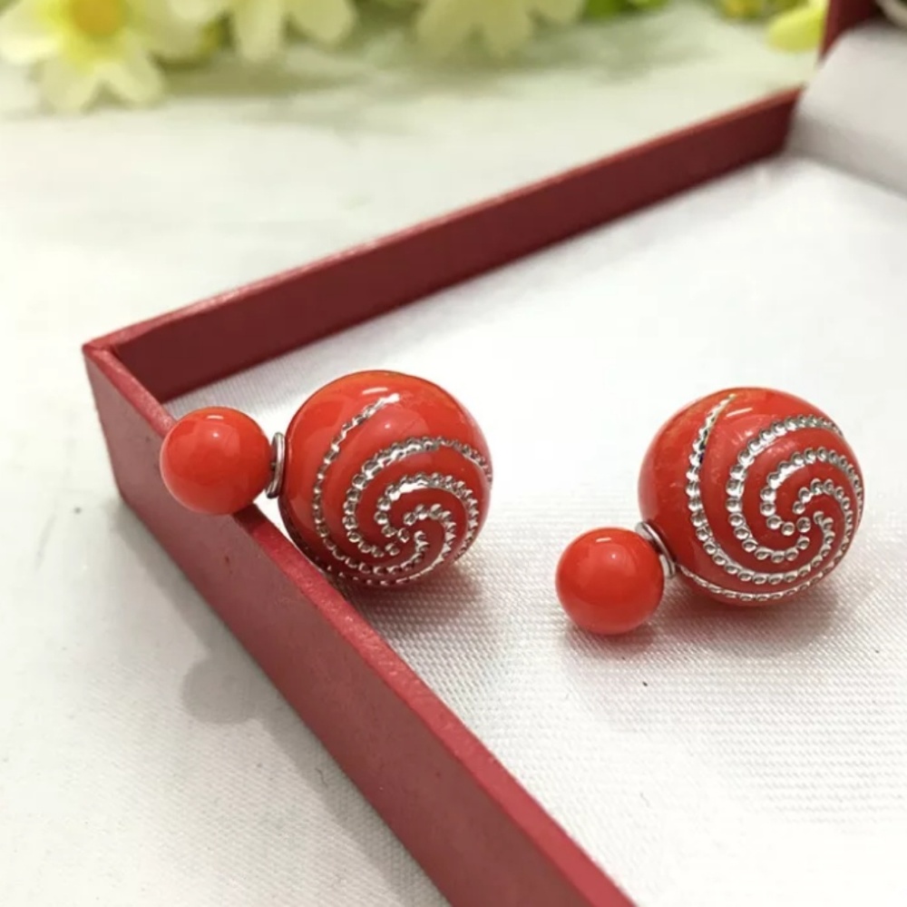 🎈 Double stud earrings